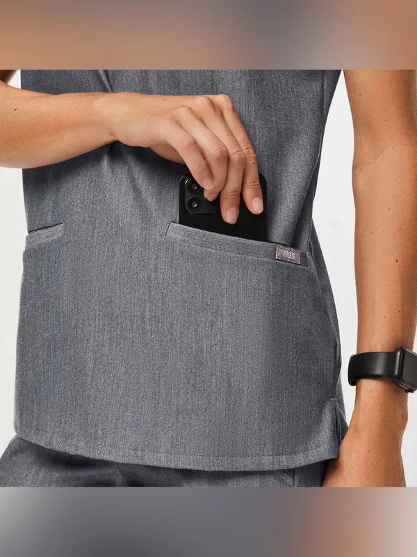 Figs Casma Scrub Top™ Graphite (Size XS) - Image 4