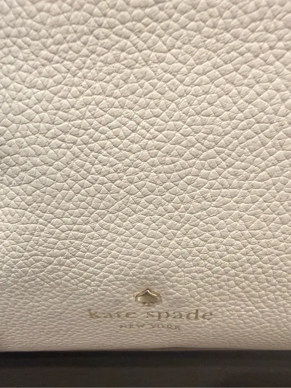 Kate spade New York Saffiano Leather Crossbody Shoulder Hobo Bag Cream Color - Image 4