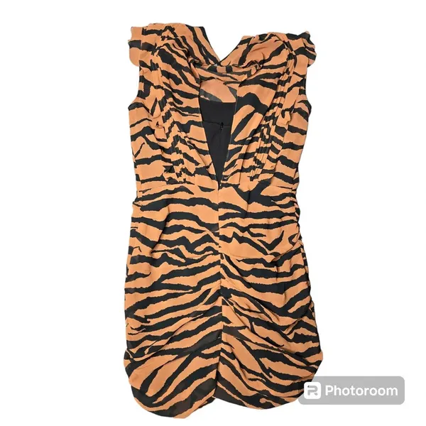 All Saints Hali Zephyr Tiger Print Mini Dress - Image 11