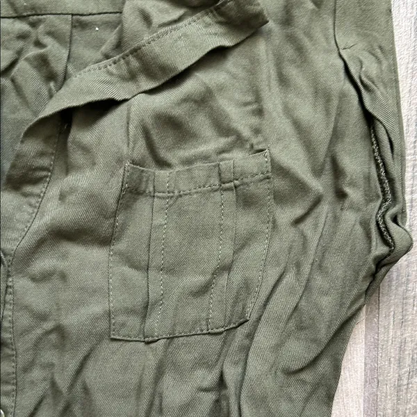 5/48 Olive Green Button-Down Dress - Image 3