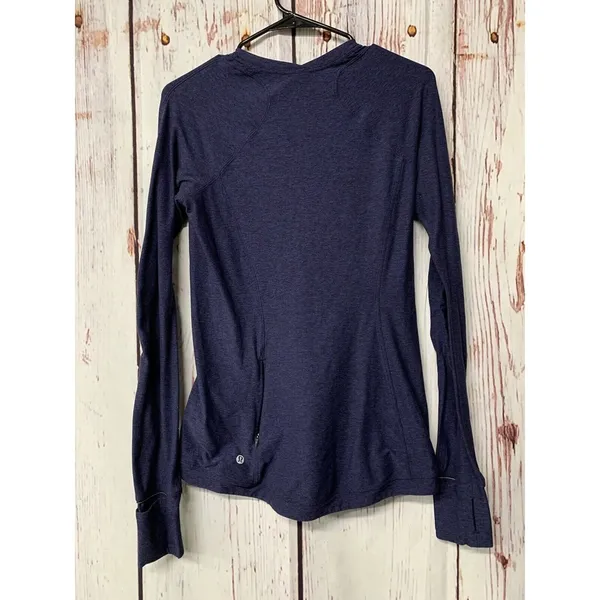 Lululemon Runderful Long Sleeve Top - Heathery Storm Grape / Size 10 - Image 2