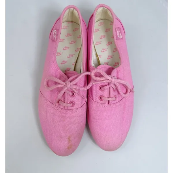 Vintage‎ Nike 80s Women's Size 7.5 Sunburst Canvas Pink Terry Inside Retro - Image 8