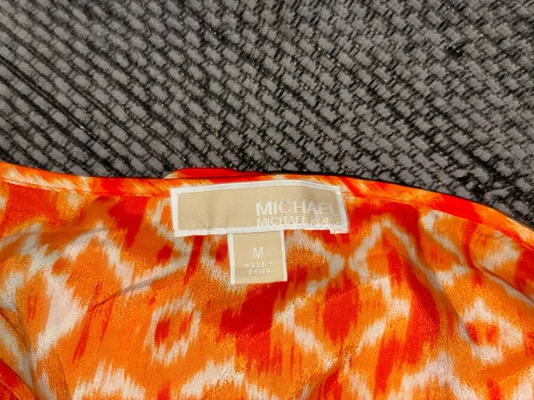 Michael Michael Kors Orange Long-sleeve Top, Sz M - Image 5