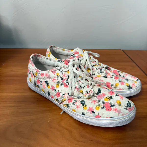 Vans Doheny Canvas Lace Up Sneaker Shoe Pineapple Floral Hawaiian Print Beachy 9 - Image 3