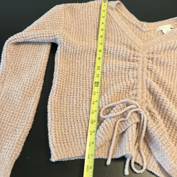 SINCERELY JULES CINCH FRONT V NECK‎ KNIT SWEATER - Image 4