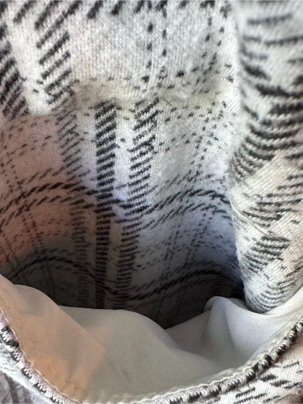 MELLODAY Black & Off White Plaid Open-Front cardigan - Image 6
