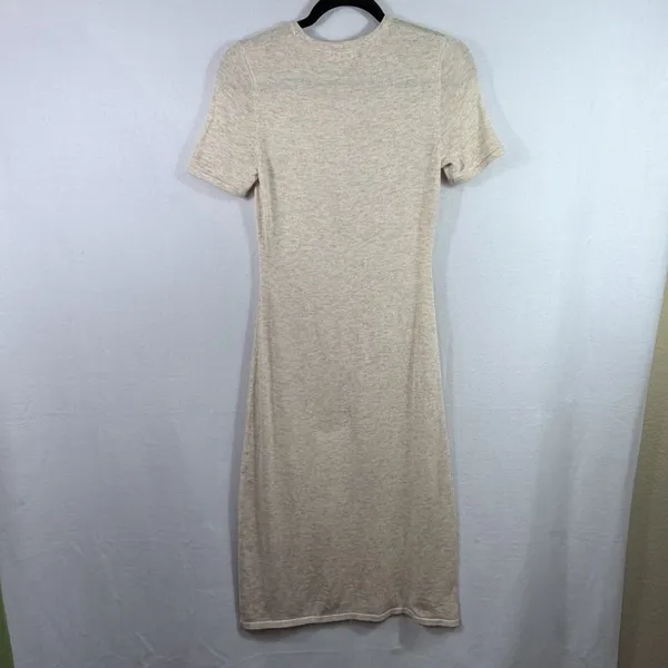 NEW Revolve Song of Style Neutral Tan Short Sleeve Night Air Sweater Dress Sz S - Image 2