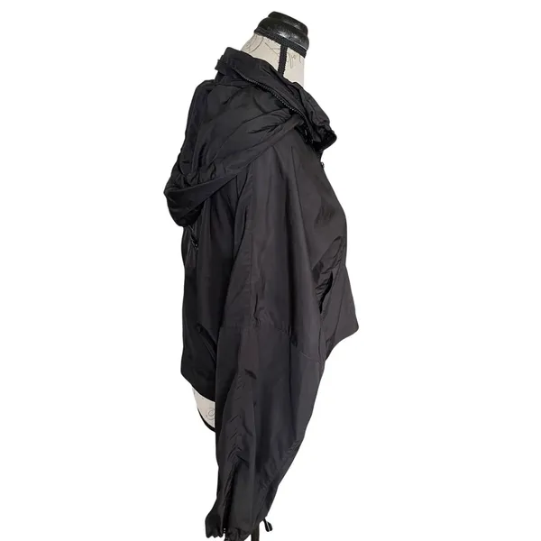 Zara Cropped Jacket Black Small Long Sleeve Fall Winter Windbreaker Gorpcore - Image 4