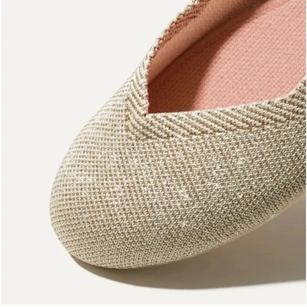 Rothy's The Flat in Light Gold Metallic - Image 3