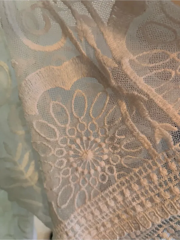 White Lace Embroidered Duster Kimono 2x - Image 10
