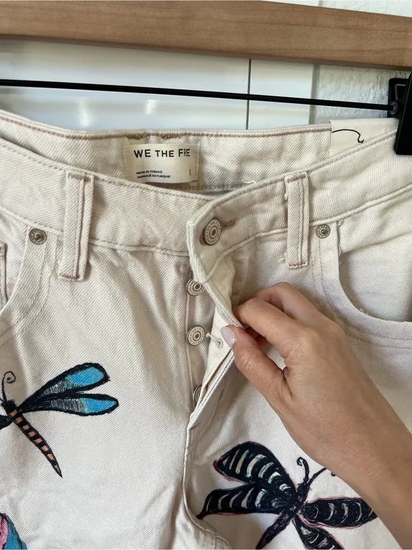 Free People We The Free Tennessee Low-Rise Illusions Jeans in Dragonfly NWT - Image 6
