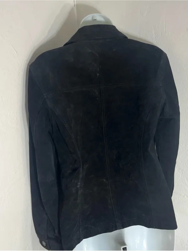 Chico's Black Suede Zip Front Jacket - Image 8