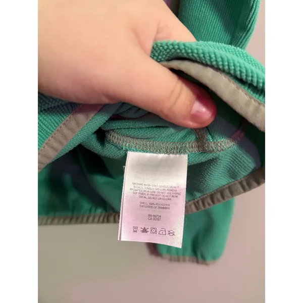 Columbia Green Fleece Half Zip Pullover Sweatshirt‎ Top Women's M/M - Image 4