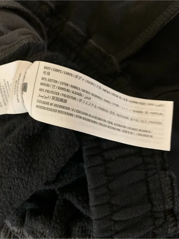 Abercrombie & Fitch Soft A&F Fleece Black Jogger‎ Sweatpants Size S - Image 4
