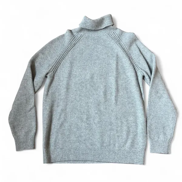 Gap Chunky Knit Turtleneck Sweater Y2K Fall Cabin Women's Medium 100% Cotton - Image 3