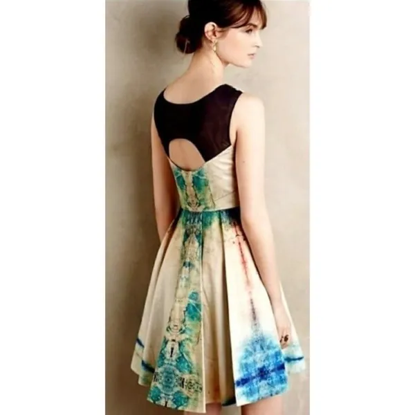 Anthropologie BHANUNI BY JYOTI‎ Villette Dress Fit N' Flare Beaded Embellished 2 - Image 7