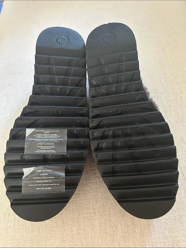 UGG® Nita Genuine Shearling Slipper (Women), Black, Size 10, NWT - Image 7