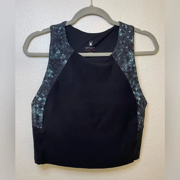 Spyder Women’s Active Black Activewear Sport Bra Top Size L‎ - Image 3