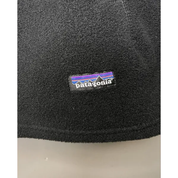 Patagonia Vest Womens Large Black Synchilla Fleece Full Zip NBC Sports Logo - Image 3