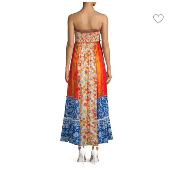 Free People Orange and Blue Maxi Dress - Image 2