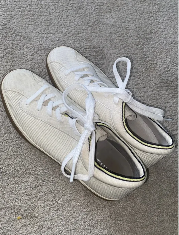 Rothy’s The Lace Up Vanilla Off White Textile Athletic Sneaker Shoes Wm 9US 40EU - Image 7