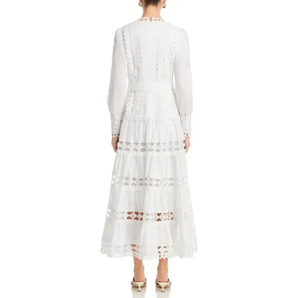 NWT NEW Layered With Love Lindsey Maxi Dress White Lace Small MSRP $178 - Image 4