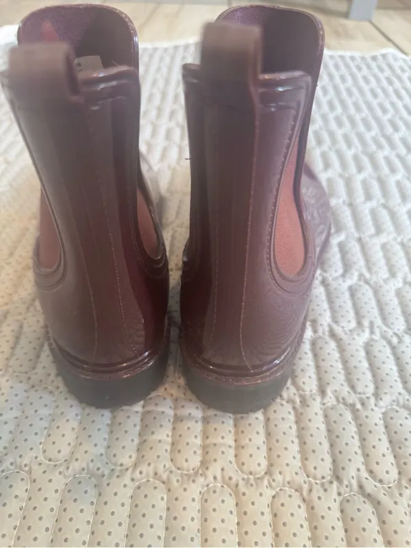 Xappeal Glossy Plum Chelsea Rain Booties - Image 8