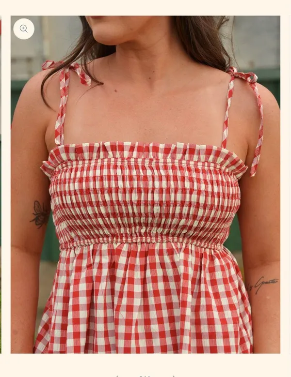 Red Gingham Set Size M - Image 2