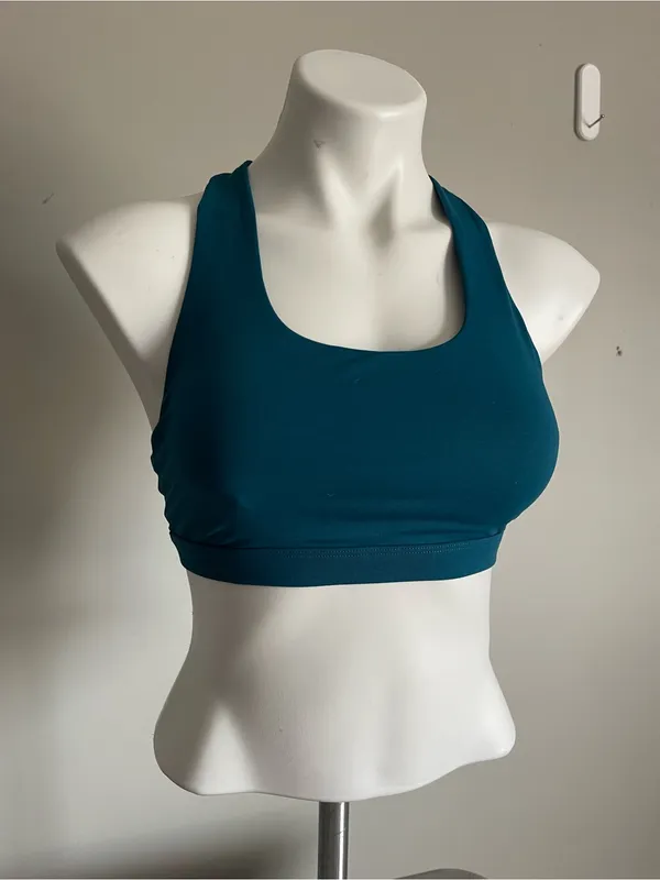 FABLETICS Teal Racerback Sports Bra Sz S - Image 2