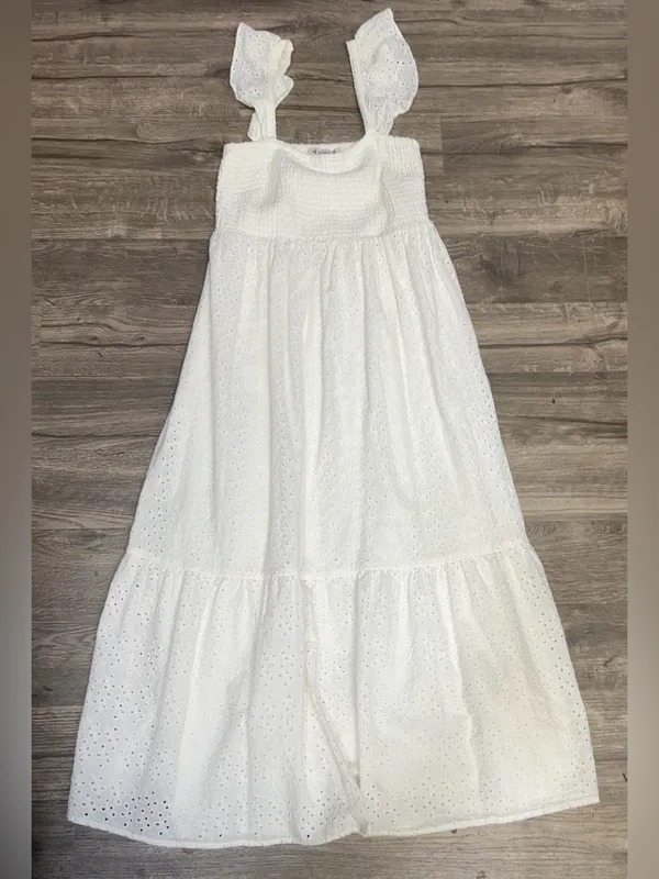 Nanette Nanette Lepore White Eyelet Maxi Dress Size 8 - Image 2