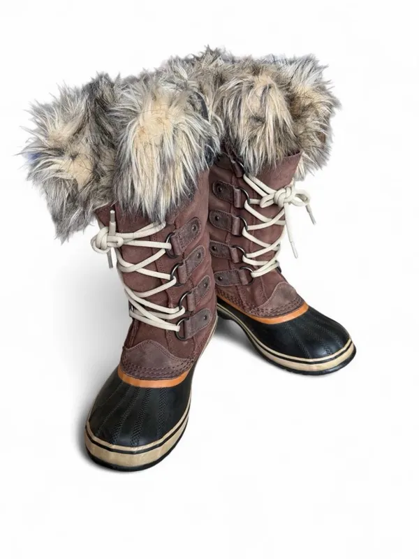 Sorel Joan of Arctic Tall Fur Trim Lace-up Winter Boots Size 7 - Image 10