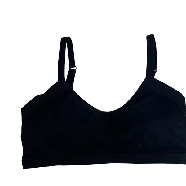 Felina Medium M Bra Seamless Side Smoothing Wireless Removable‎ Padding Black - Image 2