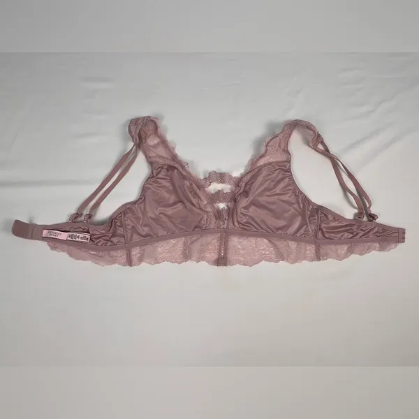 Victoria's Secret Satin Lace Bralette, Size: Large - Image 4