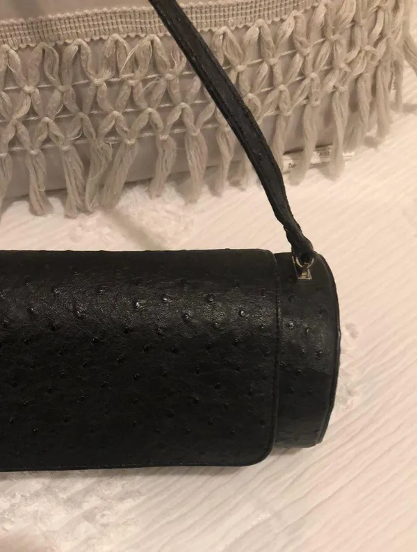 Vintage Black Baguette Bag - Image 4
