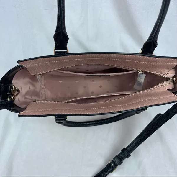 Kate Spade Jeanne Medium Leather Satchel Light Pink & Black - New w/o Tags - Image 6
