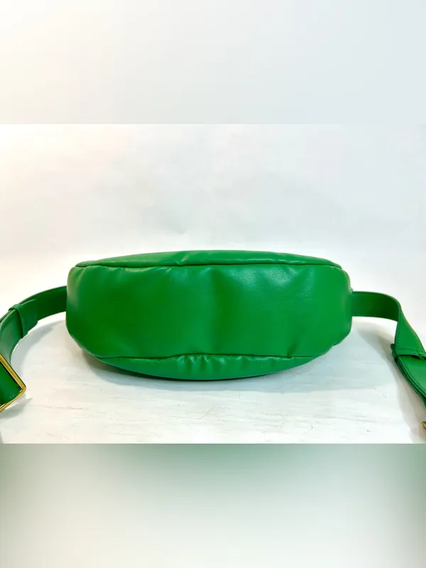 Free People Green Coney Vegan Crossbody, Soft Padded Crescent-Shaped Bag - Image 4