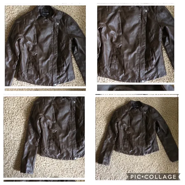 Forever 21 Brown leather jacket Sz M ❤️ - Image 7