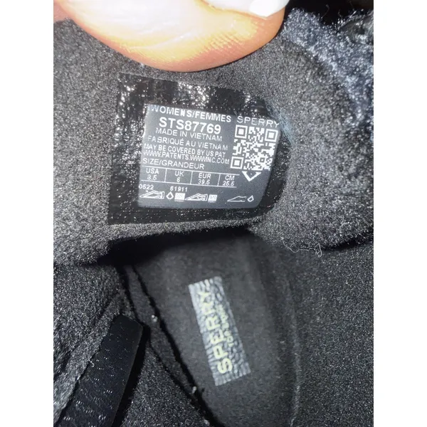 Sperry Saltwater Sherpa Black Duck Boots‎ Women's Size 8.5 EUC - Image 3