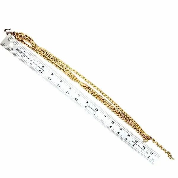 Liz Claiborne LCI Gold Tone Multi Strand Chain Necklace Statement Chunky - Image 7