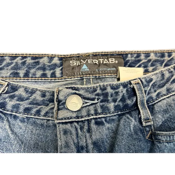 Vintage Levis Silvertab jeans 90s high rise fit and flare light wash size 32 - Image 7