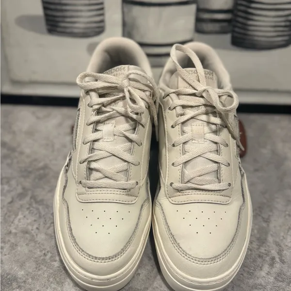 Reebok Women's Club C Double Tennis Sneaker White/Cheetah Size 8 - Image 2
