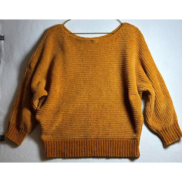 Forever 21 Mustard Yellow Chenille Knit Oversized Sweater Mustard Gold Medium - Image 3