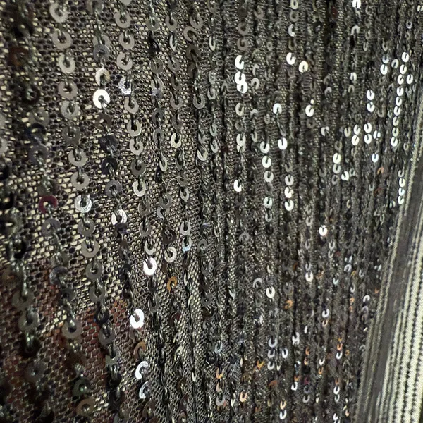LUCY IN THE SKY | Doja Sheer Black Sequin Maxi Skirt with Leg Slit | Extra Small - Image 5