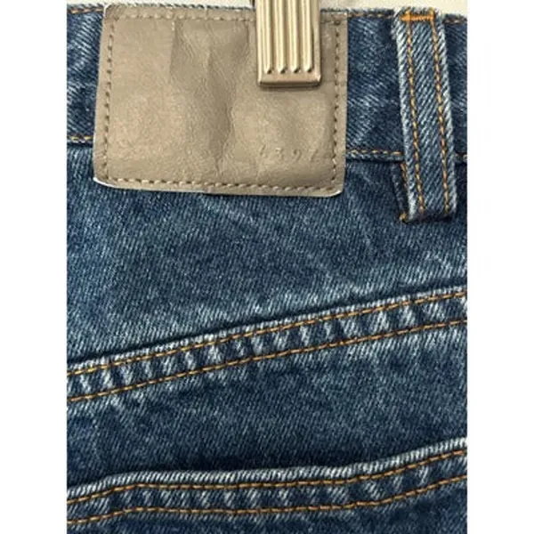 Women’s 6397 Barrel Jeans Button Fly Size 27 Blue - Image 4