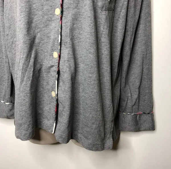 Lauren Ralph Lauren grey button down pj top S A2 - Image 4