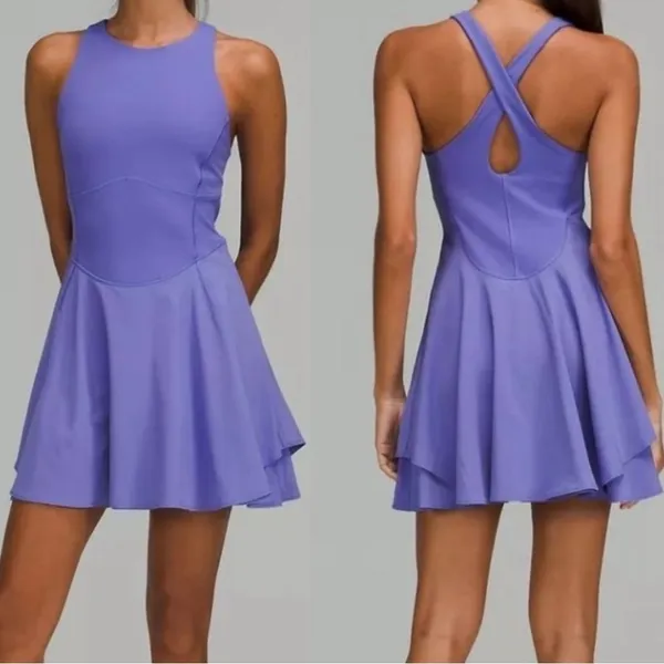 Lululemon Court Crush Tennis Dress Charged Indigo Purple Size 8 NWT - Image 2