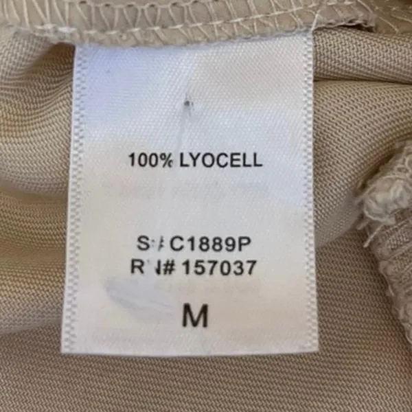 Et Clet Cream High Rise Pleated Career Cozy Ankle Wide Leg Trouser Pants Size M - Image 5