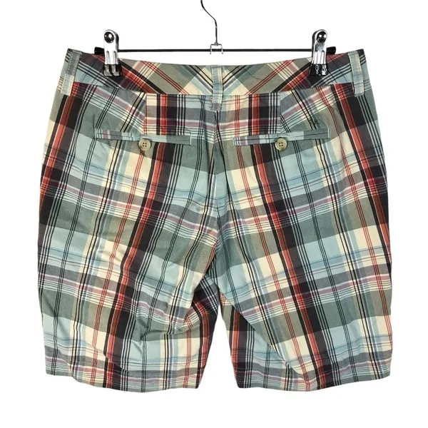 Tommy Hilfiger Blue‎ Plaid Y2K Bermuda Shorts 2 - Image 2