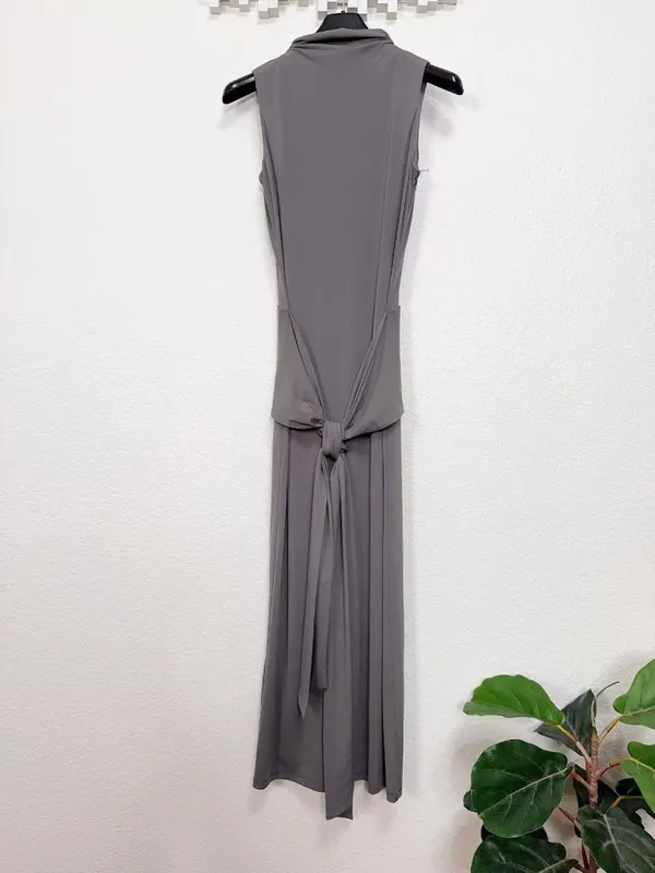 NIA Victoria Soft Silhouette Maxi Dress Grey Size Small - Image 6