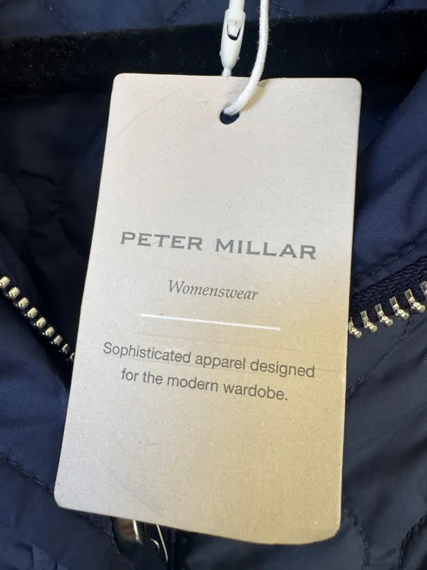 NWT Peter Millar Addison Quilted Travel Vest Navy M Medium Golf *CC customized* - Image 11